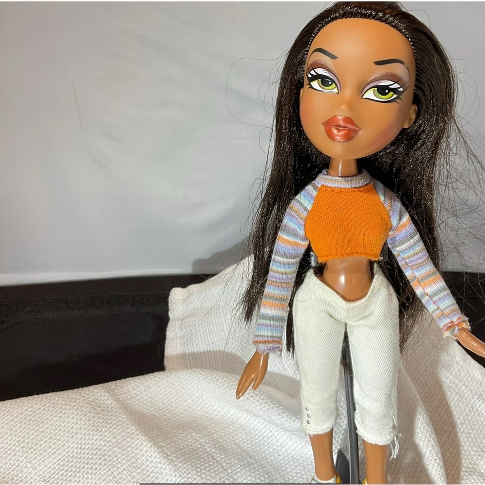 Fashion Doll with Orange Top and White Pants